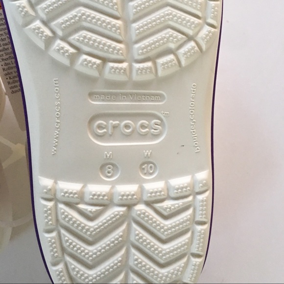 Crocs Unisex Zipper Band Clogs White Size 10 - Picture 7 of 9